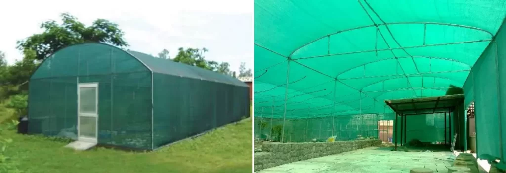 Plasticulture Green shade net made of plastic threads